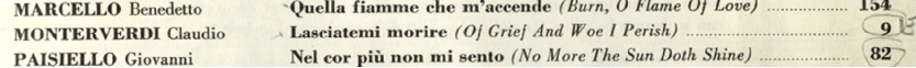 Two-panel comparison showing original table of contents text for Italian art songs (Marcello, Monteverdi, Paisiello) alongside ChatGPT 4 formatted output, demonstrating missing translations and word omissions in the AI-generated version
